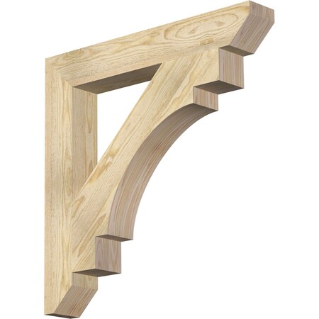 Ekena Millwork Merced Slat Rough Sawn Bracket, Douglas Fir, 4"W x 28"D x 28"H BKT04X28X28MRC06RDF
